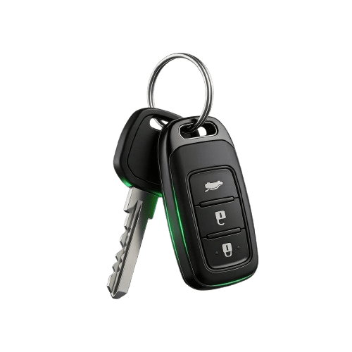 Replacement car key fob with cut blade — Key Crafters mobile auto locksmith covering Startforth