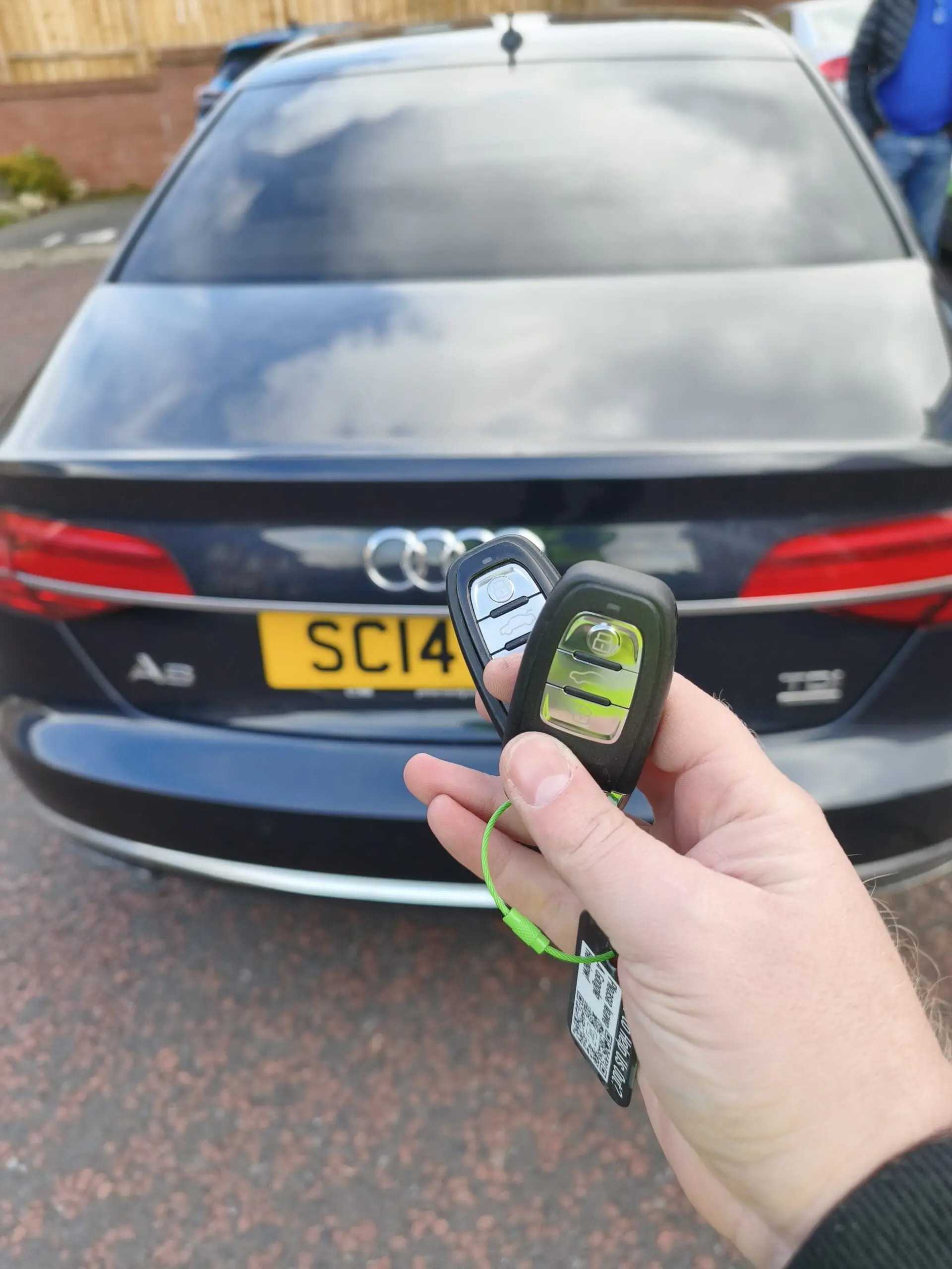 Audi spare key programmed roadside