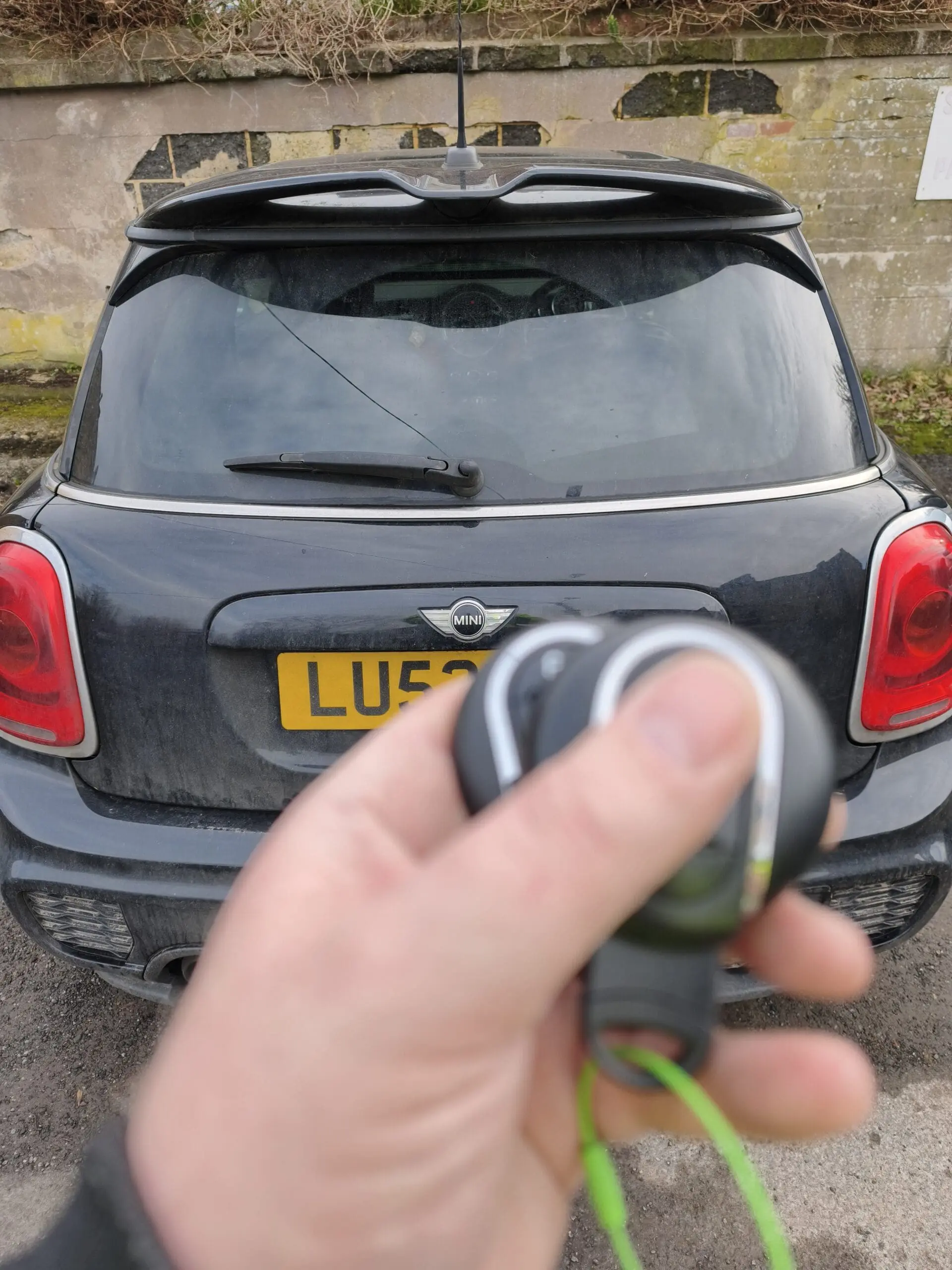New programmed key for a Mini Cooper at the customer's home