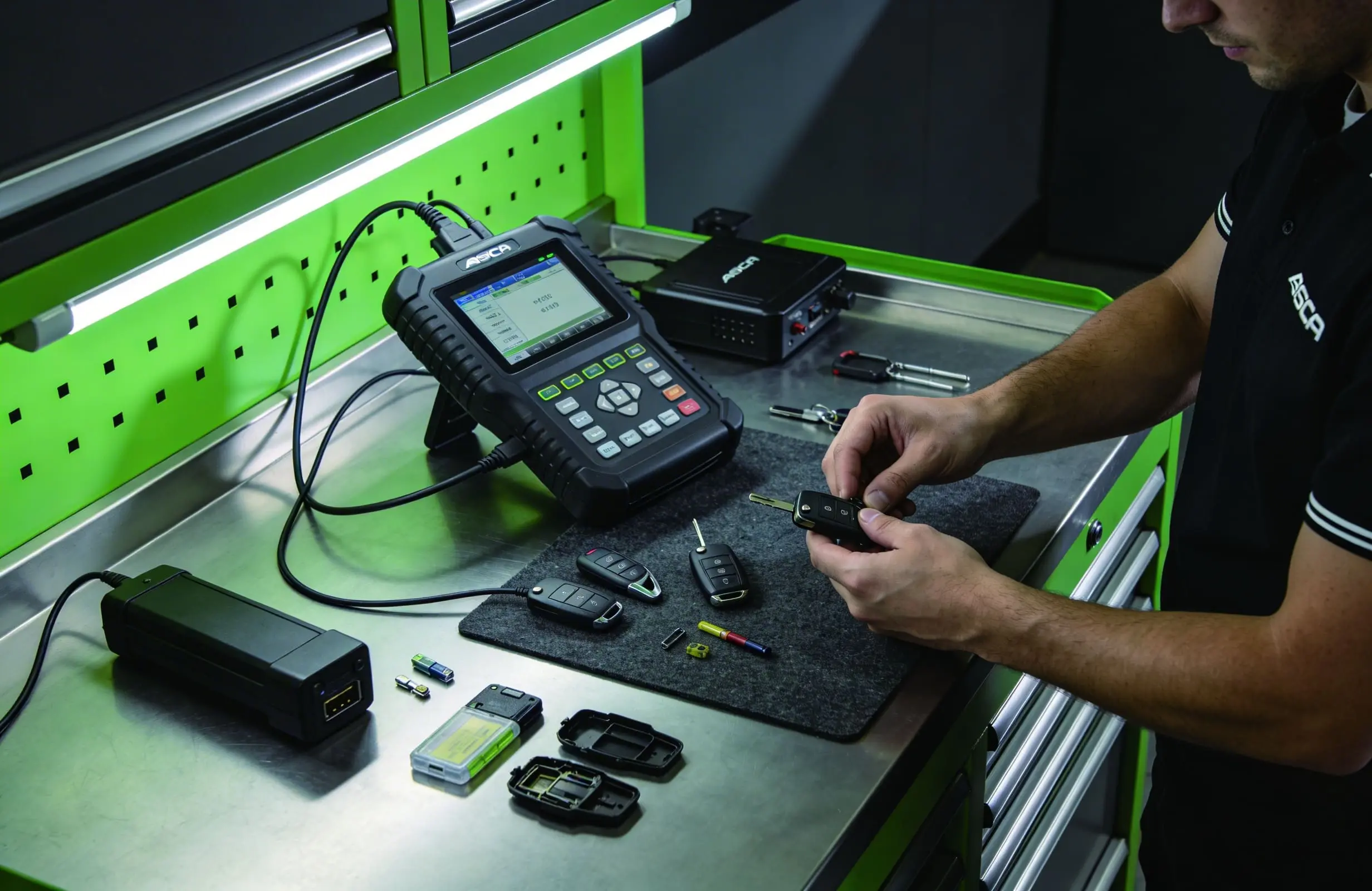 Key Crafters helping a customer with their Vauxhall in the North East